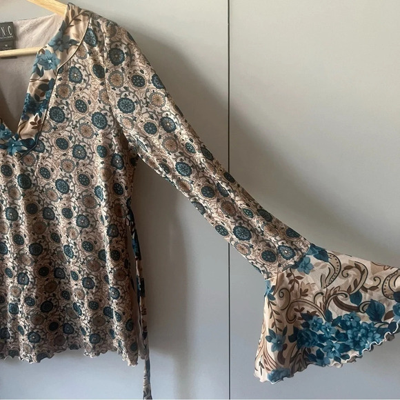 ☀️Vintage 90s Y2K Fairycore Floral Blouse Top - Picture 3 of 8